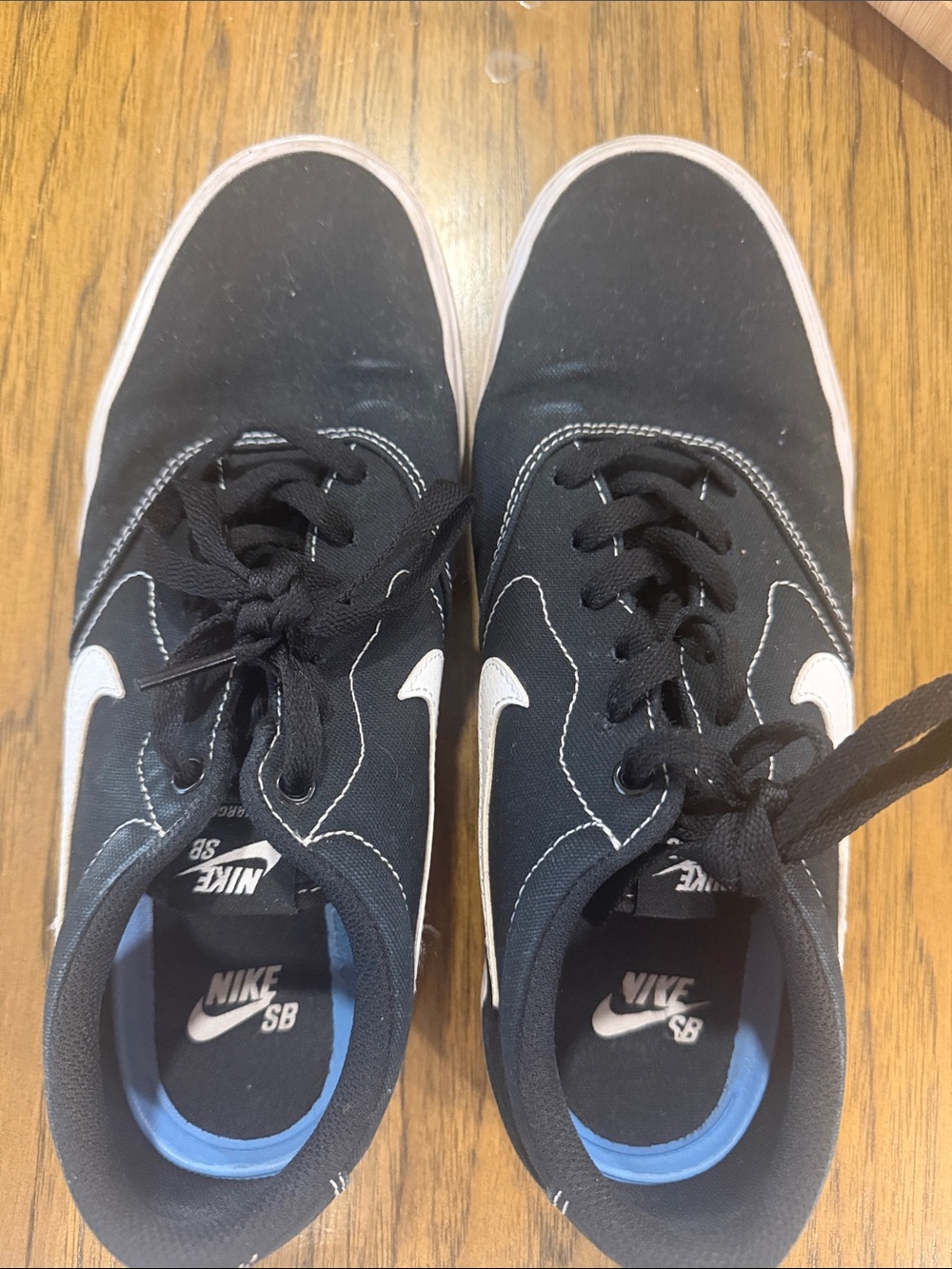 Nike Black and White Skate Sneakers